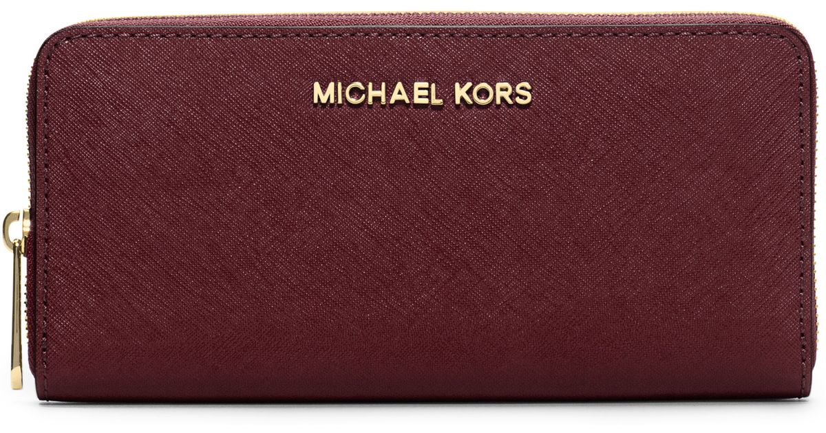 michael kors jet set large merlot wallets wallet light blue