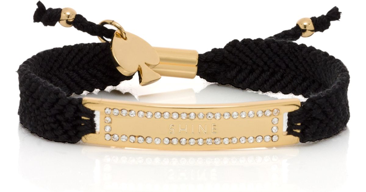 Lyst Kate Spade New York On Purpose Pave Friendship Bracelet In Black