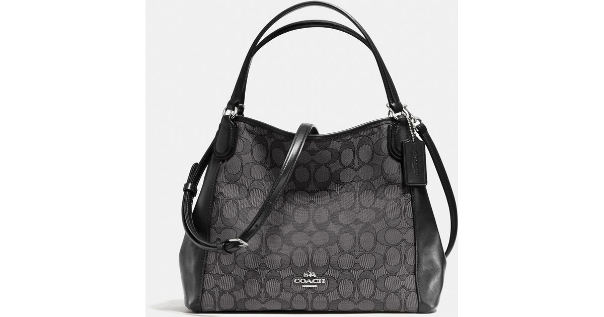 coach edie shoulder bag 28 with scalloped detail