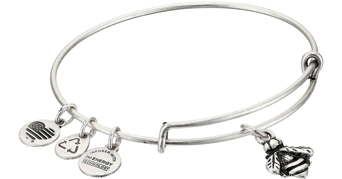 Lyst Alex And Ani Blebee Charm Bangle In Metallic