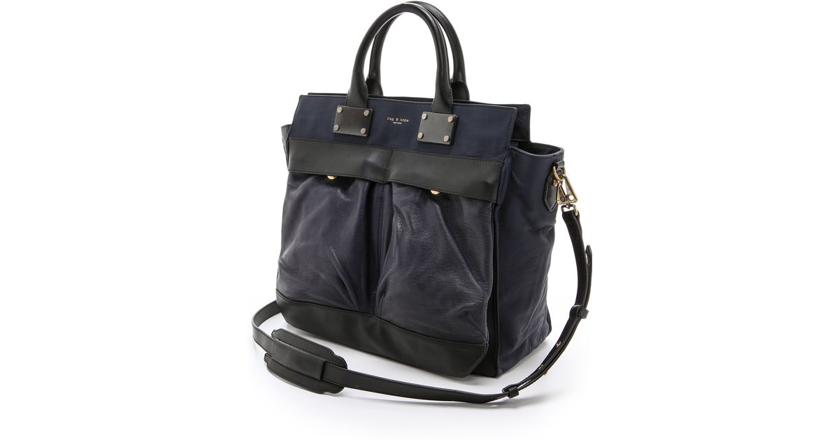 Lyst Rag Bone Large Pilot Bag Navy In Blue