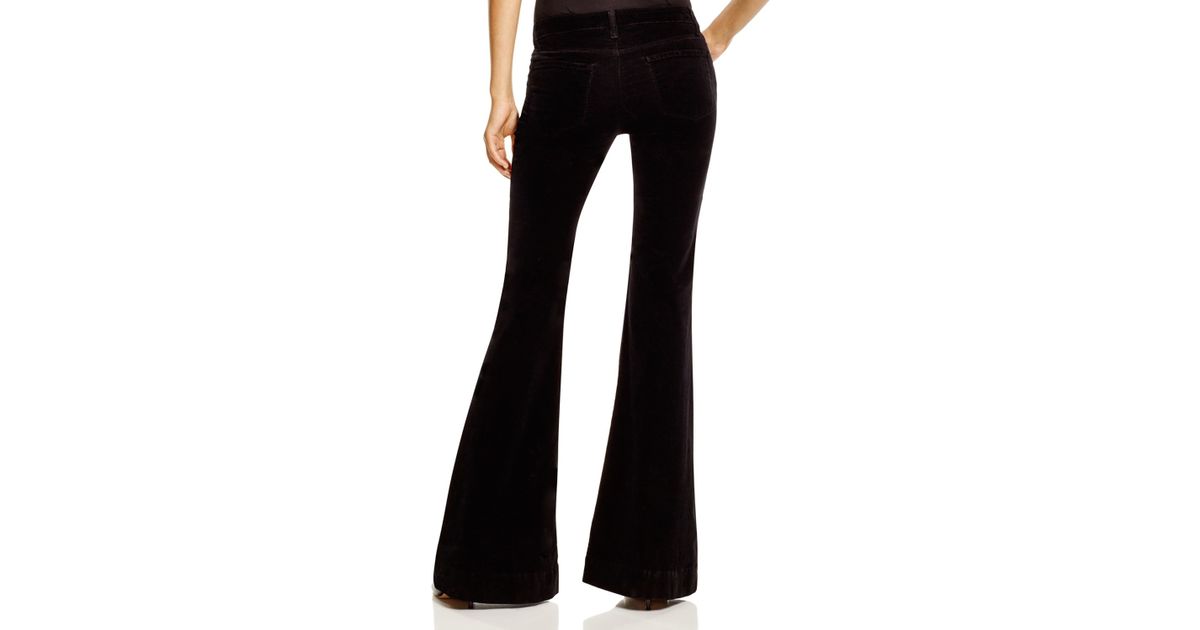 black velvet flare jeans