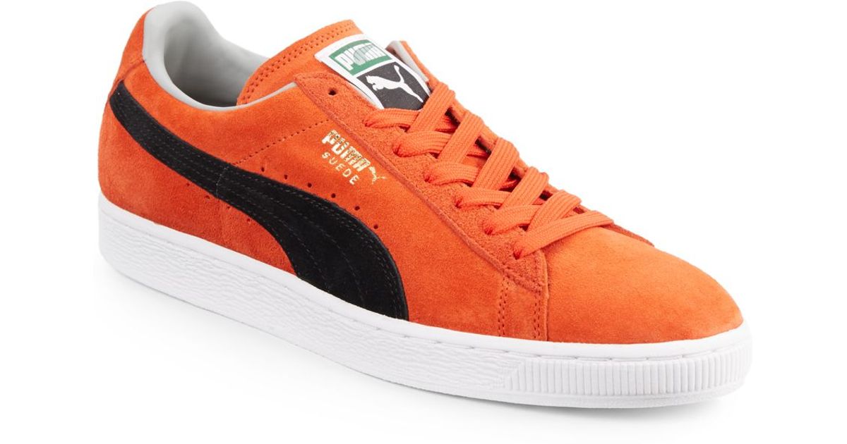 Puma Suede Classic Sneakers In Orange For Men Lyst