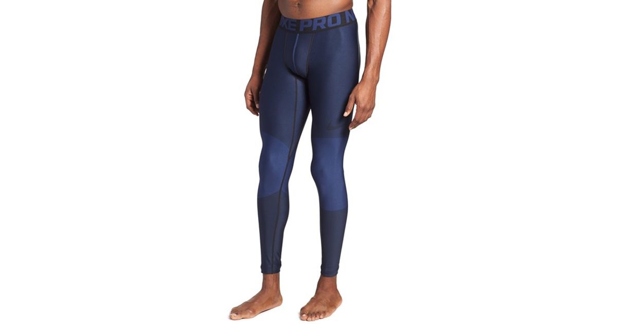 blue nike compression tights