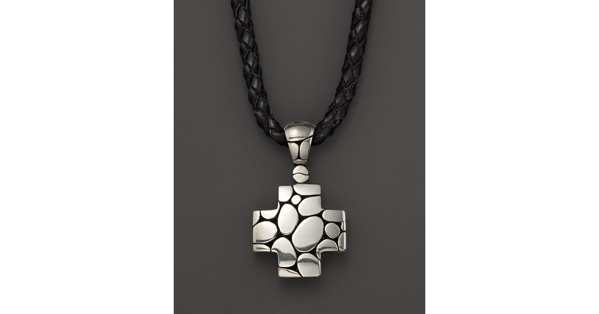 Lyst John Hardy Men S Kali Silver Cross Pendant On Black Leather Lyst John Hardy Men S Kali Silver Cross Pendant On Black Leather Cord In Metallic For