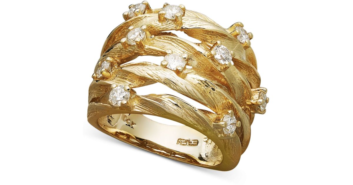 Effy collection D'oro By Effy Diamond Woven Ring (1 Ct. T.w.) In 14k