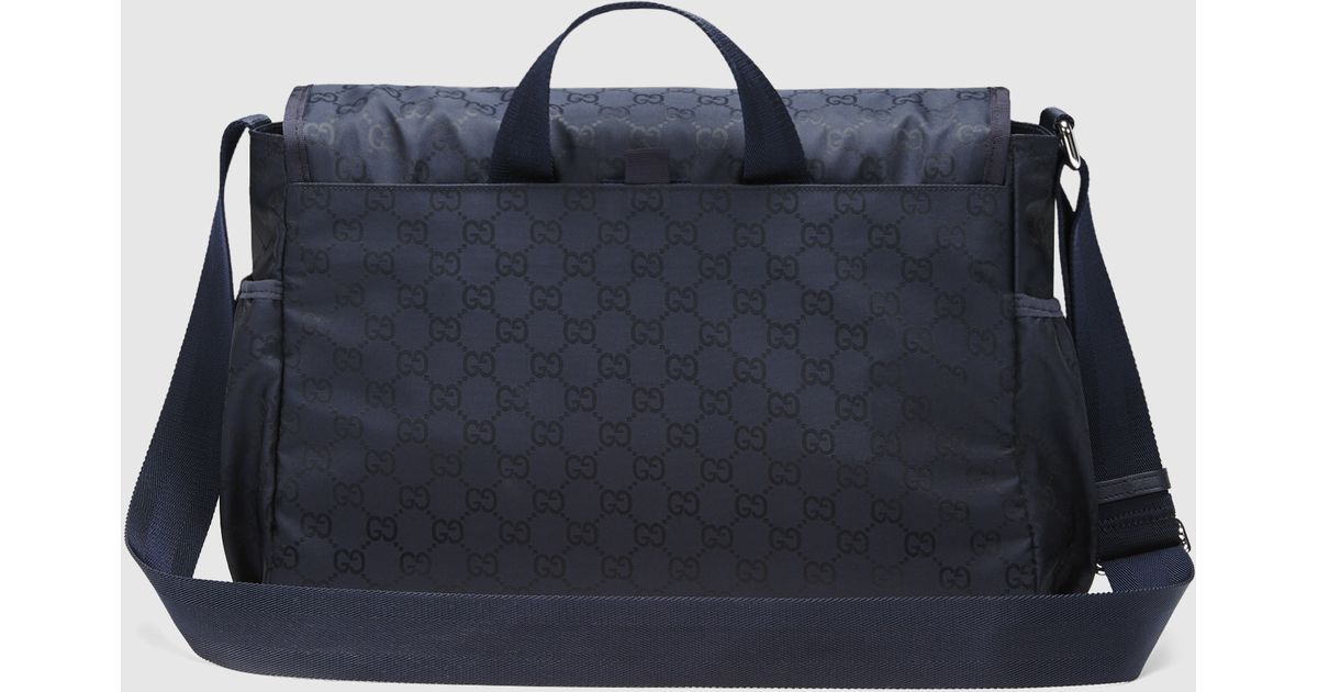 Lyst Gucci Blue Nylon Ssima Diaper Bag In For Men