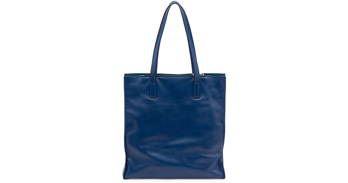 Prada Soft Calfskin North-south Tote Bag in Blue (BLUETTE/ASSENZIO ...  