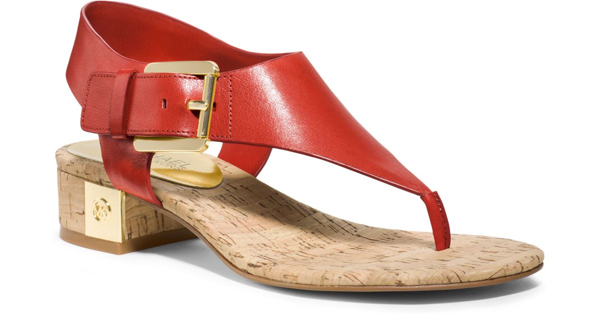 Lyst - Michael Kors London Thong Sandal in Red