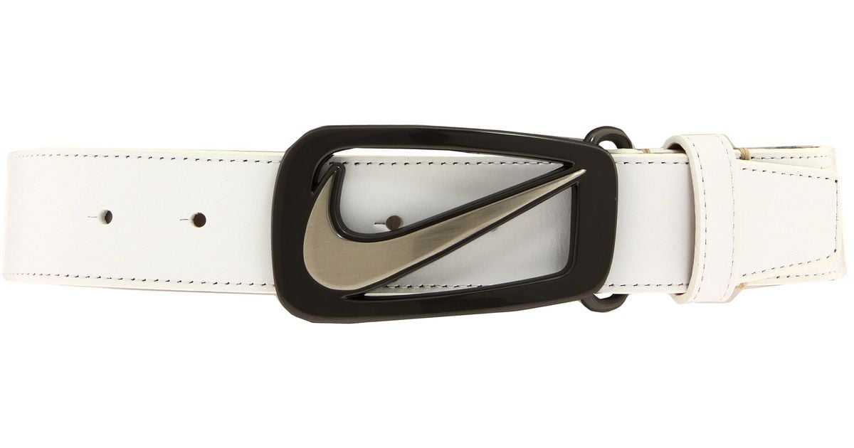 Nike Signature Swoosh Cutout Ii Belt in White for Men | Lyst