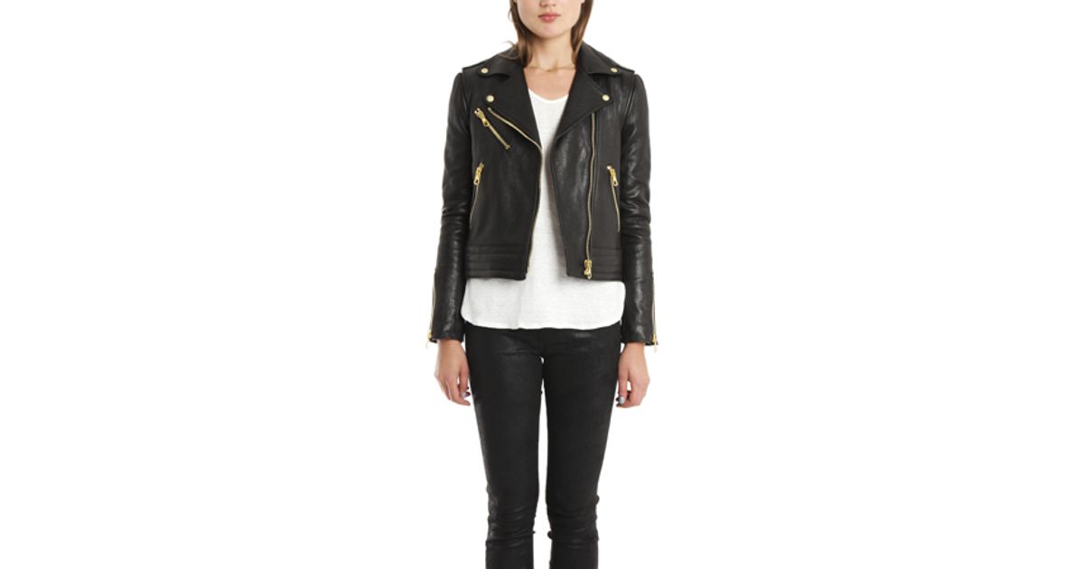 Lyst Rag Bone Bowery Convertible Leather Jacket In Black