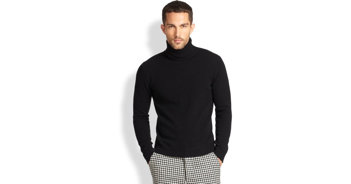 Lyst - Ami Wool Turtleneck Sweater in Black for Men