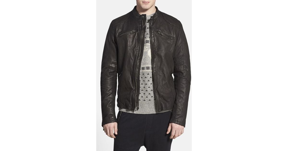 Lyst Rogue Mustang Black Leather Racing Jacket In For Men