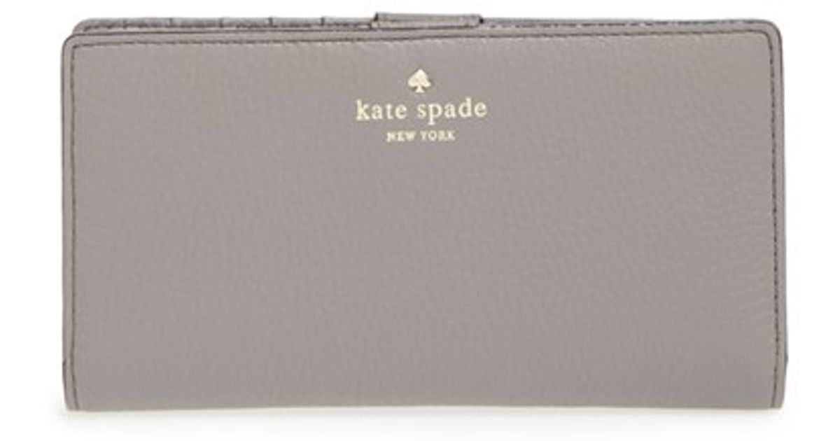 Lyst Kate Spade New York 'cobble Hill Stacy' Wallet in Gray