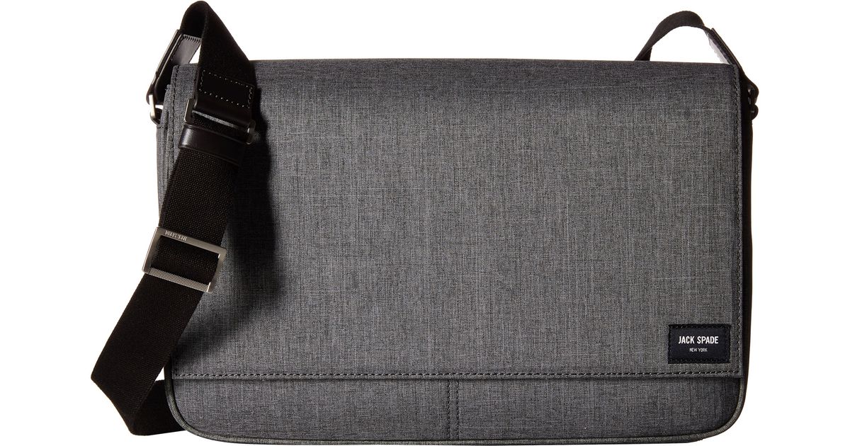 Lyst Jack Spade Tech Oxford Messenger In Gray For Men