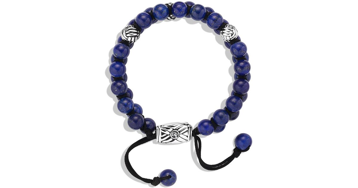 Lyst David Yurman Spiritual Beads Tworow Bracelet With Lapis Lyst David Yurman Spiritual Beads Tworow Bracelet With Lapis Lazuli In Blue