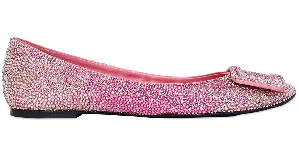 roger vivier satin flats