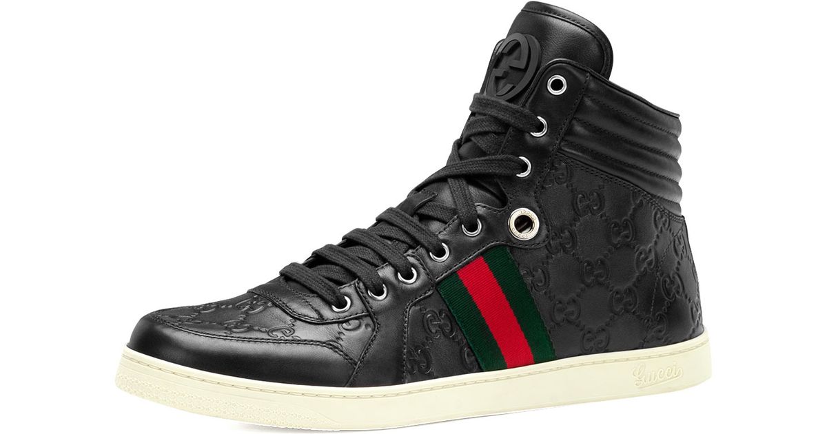 Lyst - Gucci Coda Ssima Leather High-top Sneaker in Black for Men