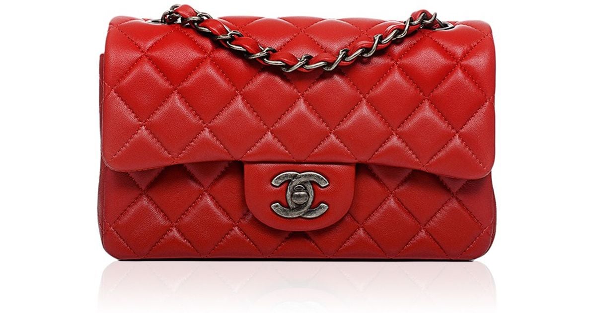 Lyst Madison Avenue Couture Chanel Red Quilted Lambskin Small Lyst Madison Avenue Couture Chanel Red Quilted Lambskin Small Classic 2 55 Shoulder Flap Bag In
