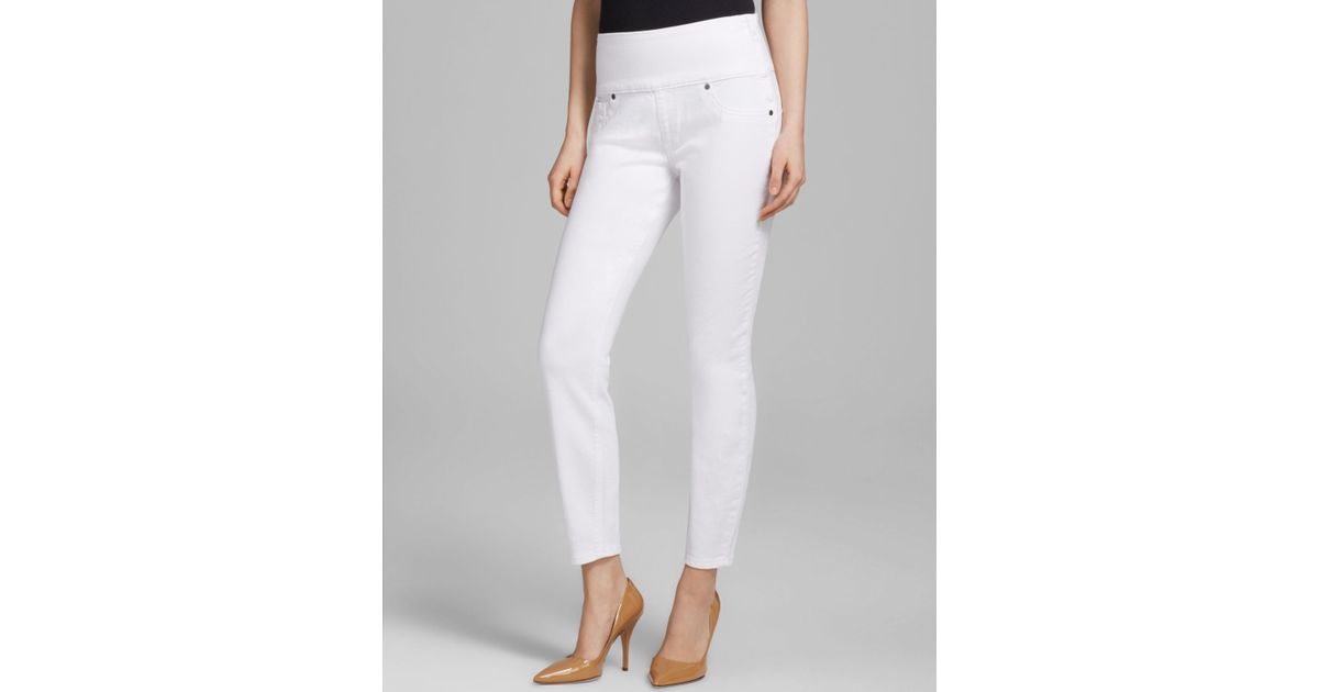 Lyst - Spanx Â® Cropped Denim Leggings in White