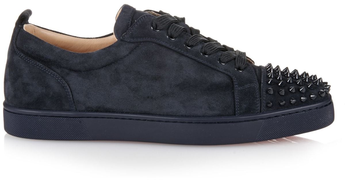 Christian louboutin Louis Suede Low-Top Sneakers in Blue for Men ...  