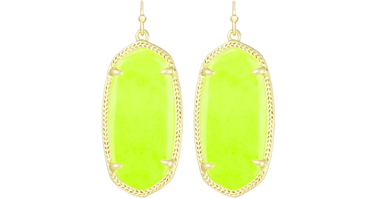 Lyst Kendra Scott Elle Earrings Neon Yellow In