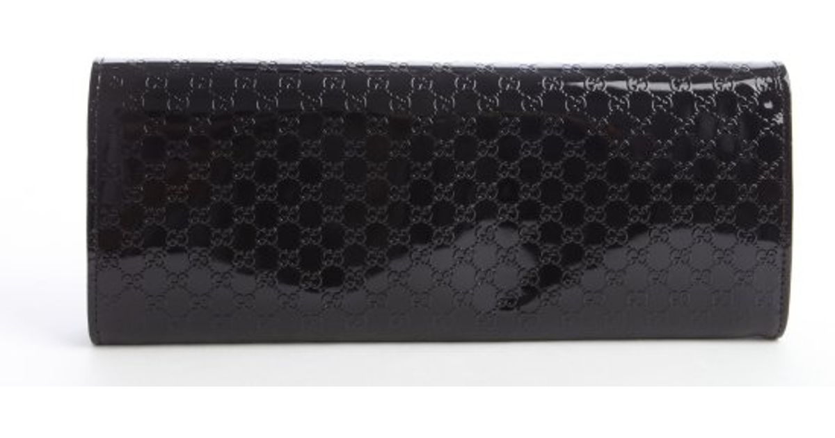 gucci patent clutch