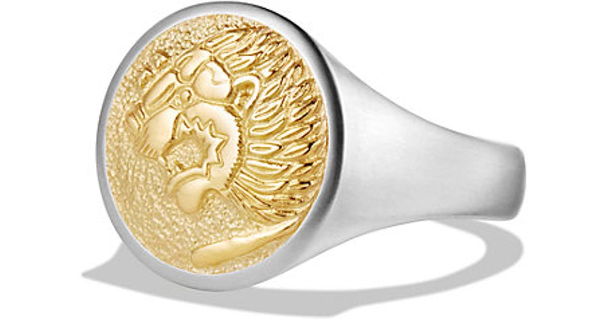 David yurman Petrvs Lion Pinky Ring With 18k Gold in Gold for