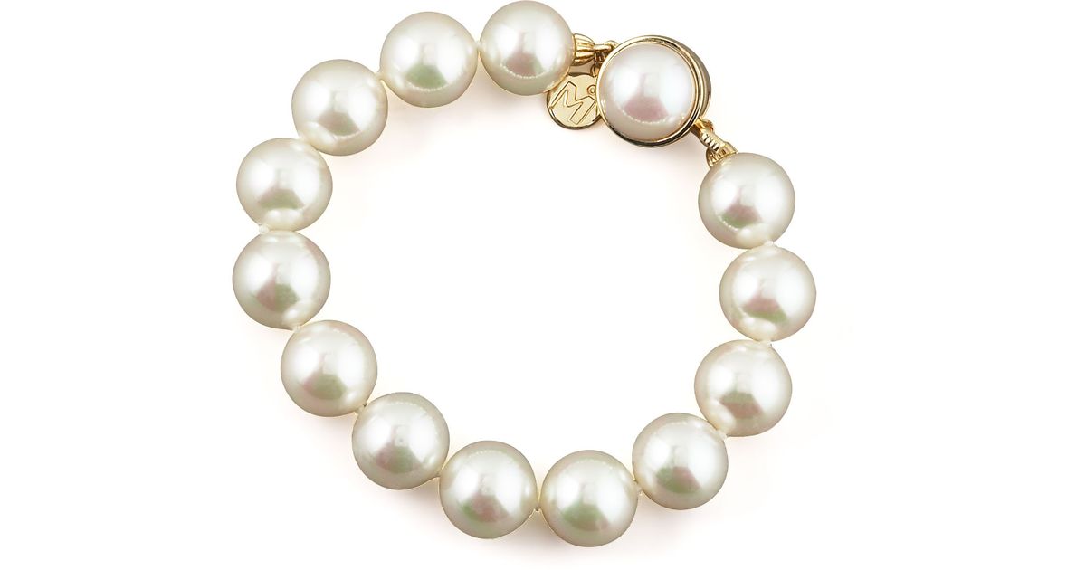 Lyst Majorica Pearl Bracelet 12mm In White