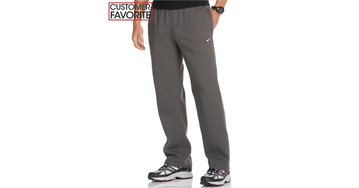 nike fleece open hem men's pants