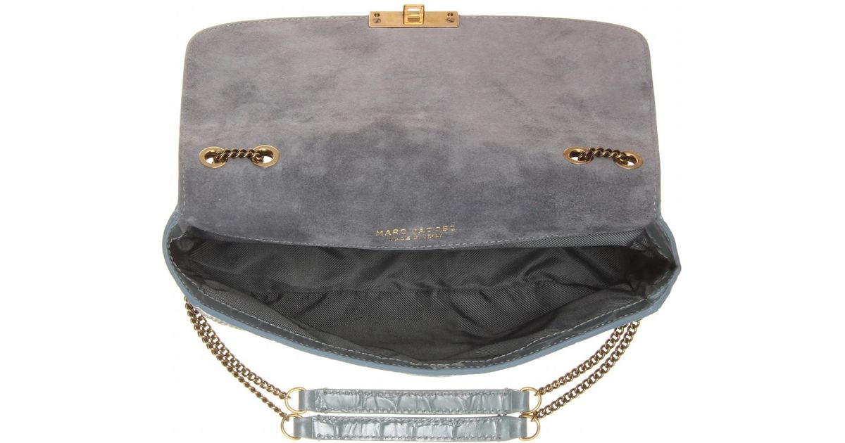 Marc jacobs Mini Polly Leather Shoulder Bag in Gold (cloud/antique ...