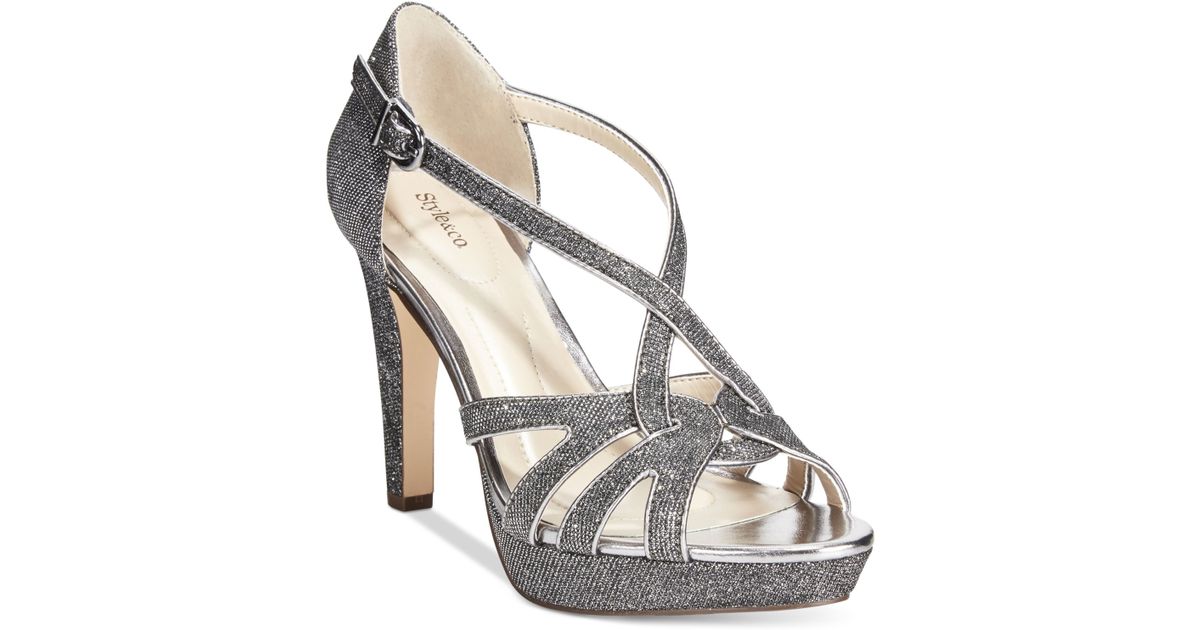 macys silver dress shoes
