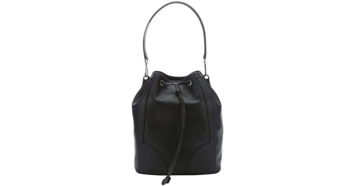 Prada Black Calfskin \u0026#39;city Sport\u0026#39; Bucket Shoulder Bag in Black | Lyst  