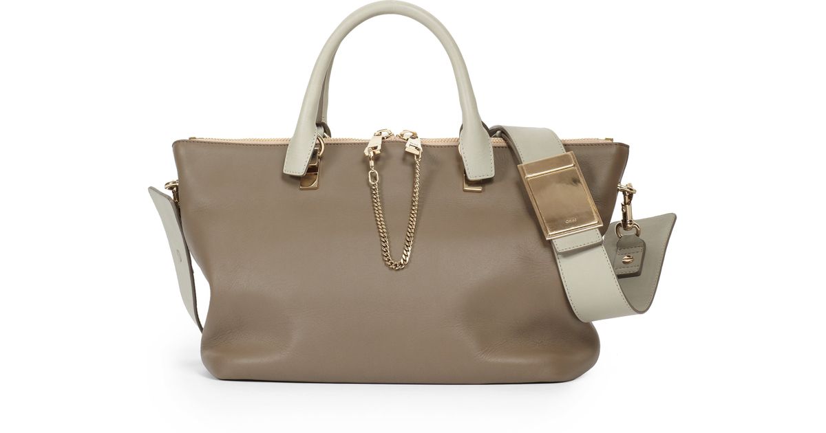 Chlo Baylee Medium Shoulder Bag in Gray (PEARL GREY) | Lyst