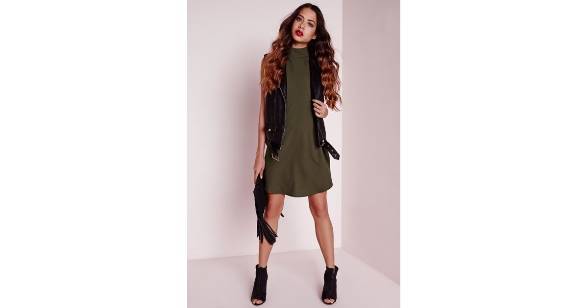 High Neck Swing Dress