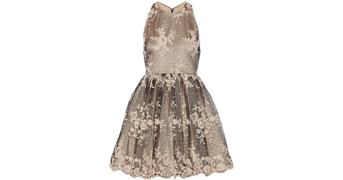 retrofête olivia embellished tulle halterneck gown