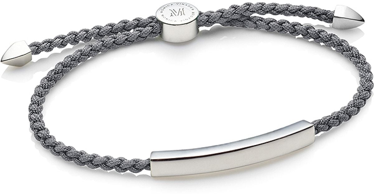 Monica vinader Linear Men's Friendship Bracelet in Metallic for Men
