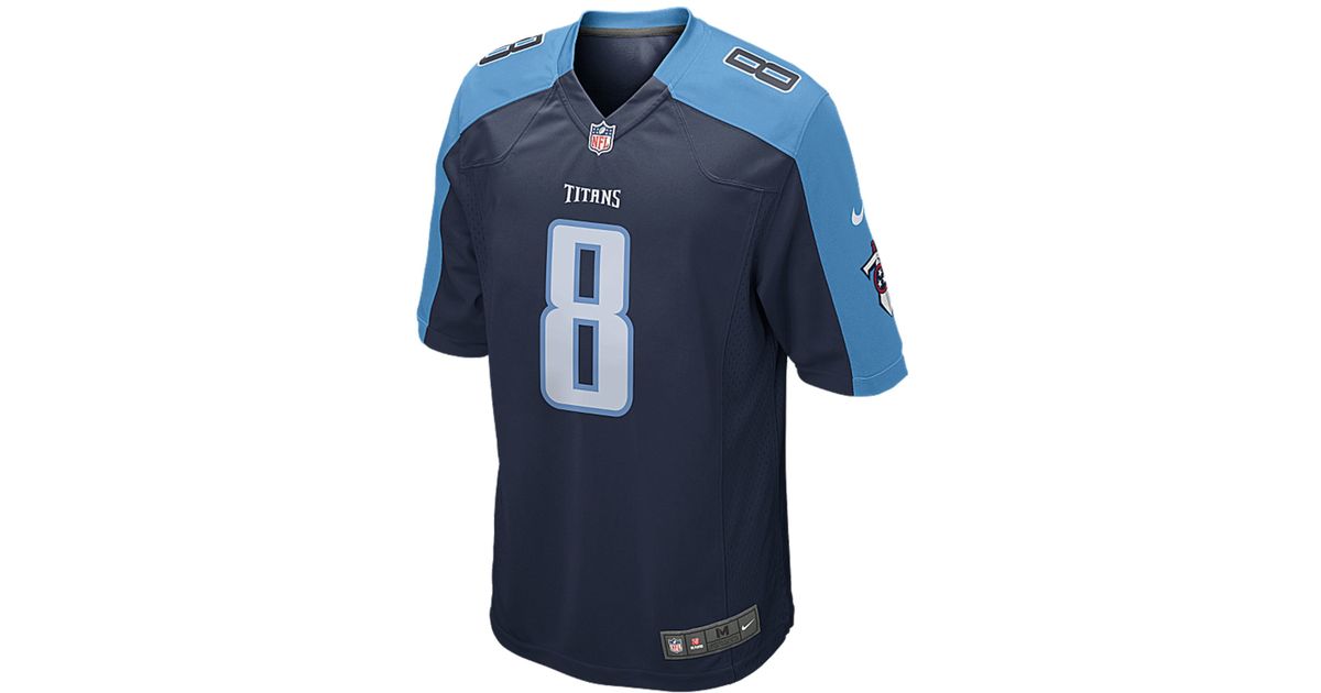 Nike Men\u0026#39;s Marcus Mariota Tennessee Titans Limited Jersey in Blue ...  