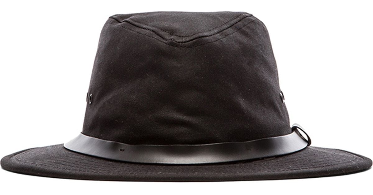 Filson Tin Cloth Packer Hat in Black for Men Lyst
