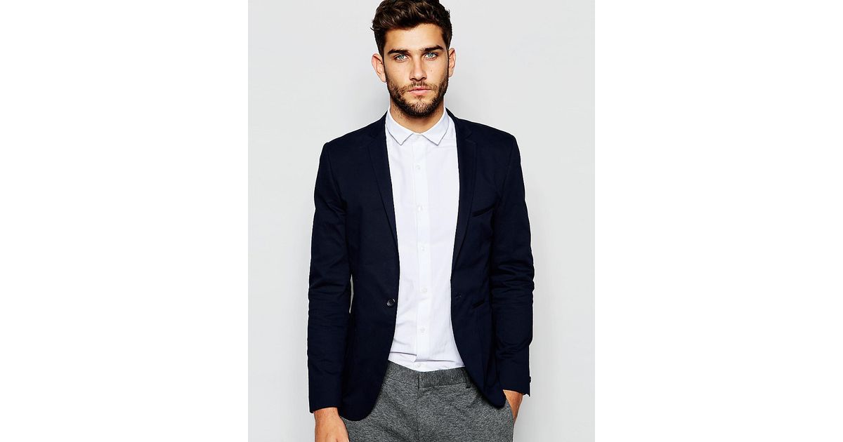 vito cotton suit jacket in black for lyst vito cotton suit jacket in black for lyst