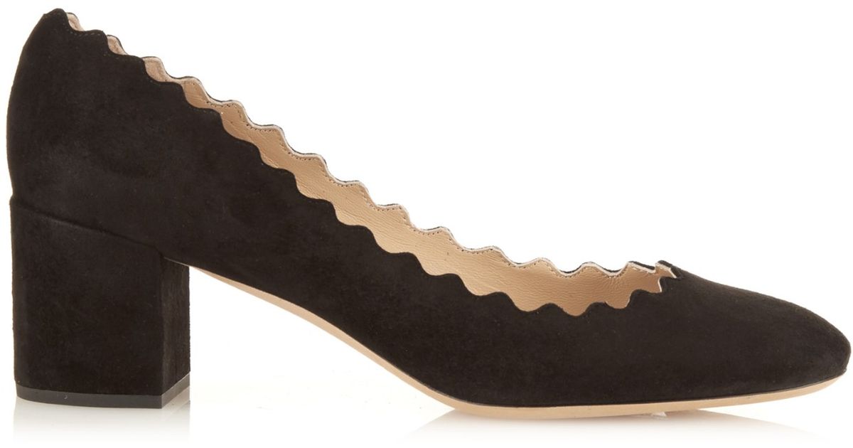block heel black suede