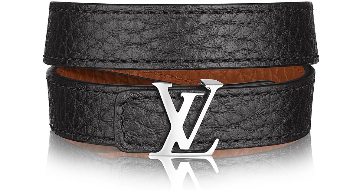 Louis vuitton Lv Initials Reversible Bracelet in Black for Men | Lyst