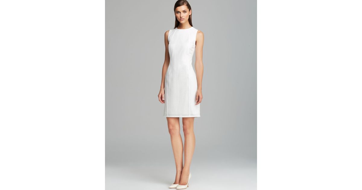 faux white leather dress