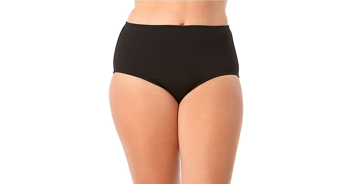 High waist control top bikini bottom