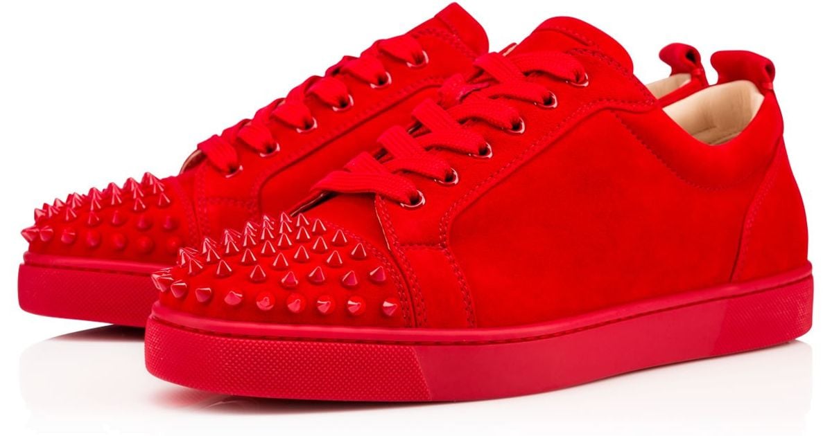 christian louboutin louis junior spikes suede