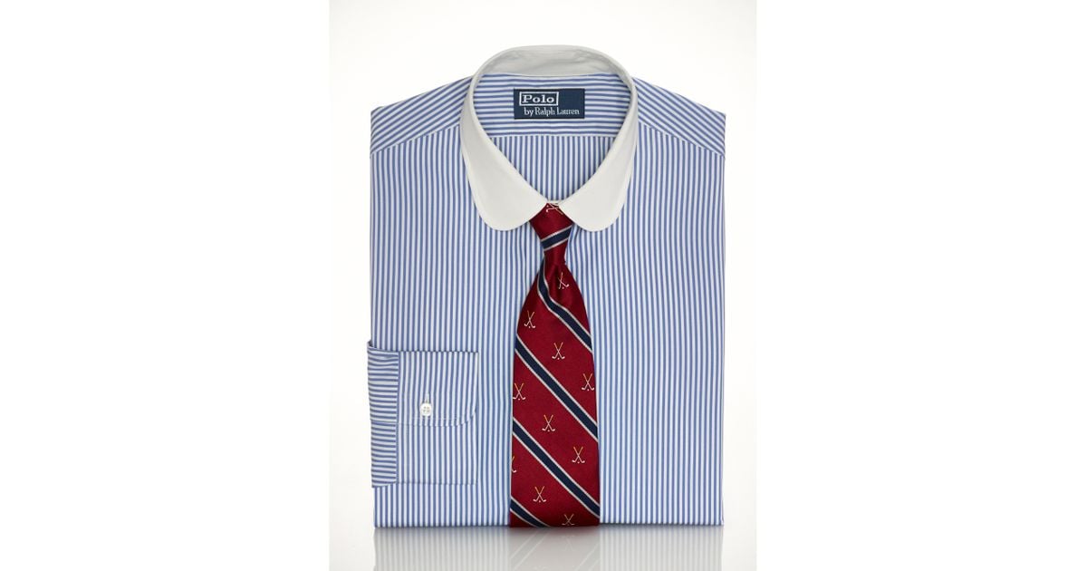 Lyst Polo Ralph Lauren Slim Clubcollar Dress Shirt in Blue for Men