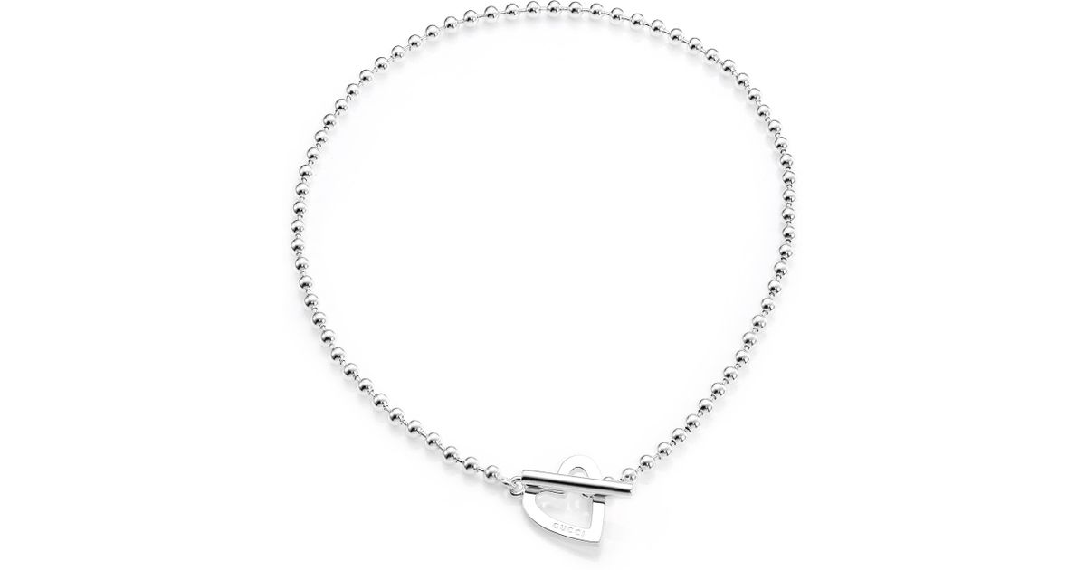gucci boule heart necklace