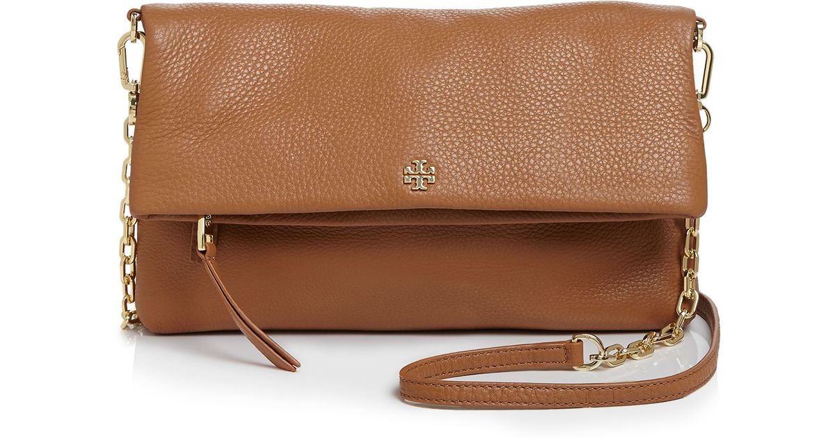 Tory Burch Foldover Crossbody In Brown Lyst