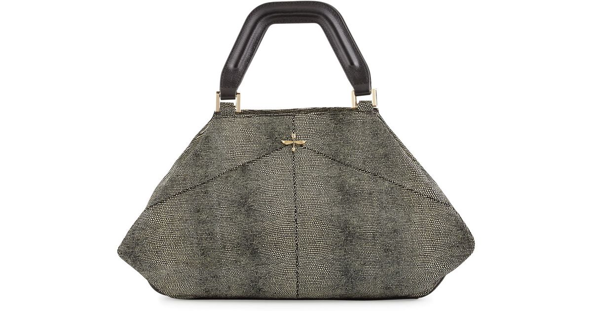 Lyst Pour La Victoire Nouveau Lizardprint Satchel Bag Lizard In Brown