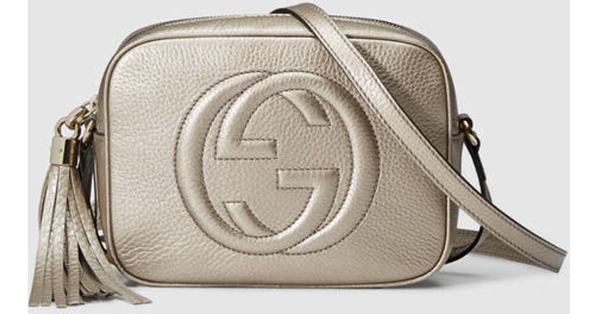 Lyst Gucci Soho Metallic Leather Disco Bag In